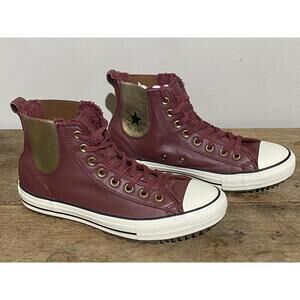 Converse Chuck Taylor All Star Chelsea High-Top Sneakers - Maroon/Gold/White W10